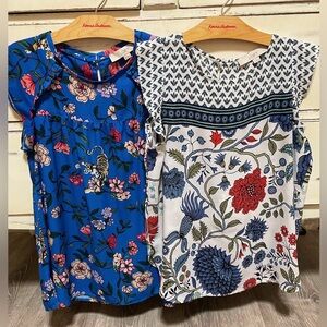 Sale! LOFT Blue and White Floral Blouses